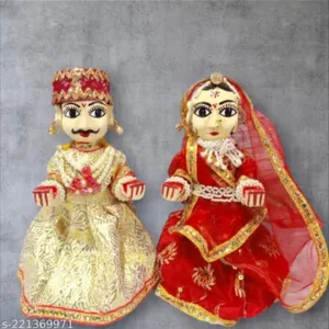 Wooden Gangaur Idol Figurine – Graceful Design