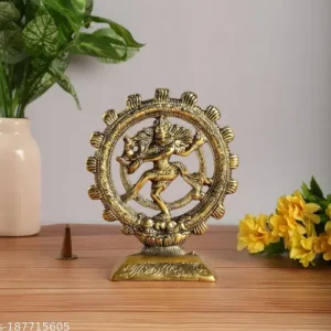 Gold Plated Lord Shiva Dancing Natrajnataraja Statue Handcrafted Sculpture For Home And Puja Decor Nataraj Statue For Home