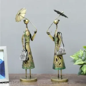 Two Musician Lady With Umbrella
