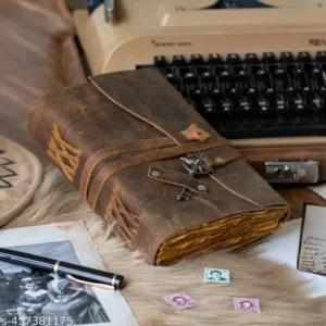 Genuine Leather Diary Vintage Handmade Leather Journal Premium Antique Key Closure 200 Handmade Deckle Edge Antique Pages