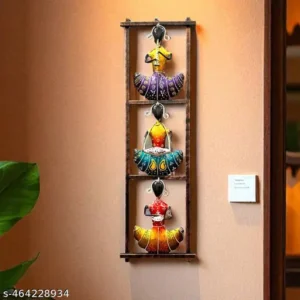 Iron Wall Decor With 3 Traditional Lady Musicians Auspicious Artistic