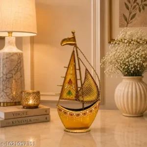 Handmade Iron Metal Sail Boat Showpiece Decorative Sailing Ship Table Decor Nautical Home Decoration Living Room Office Gift Item 105 X 5 Inch