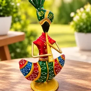 Metal Rajasthani Flute Player Showpiece For Single Piece