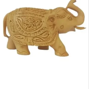 Wooden Elephant Carving Showpiece