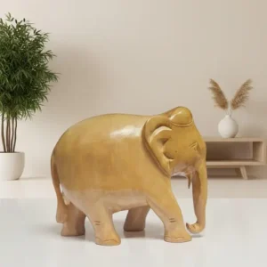 Wooden Elephant Figurine for Gift, Play, Drawing, Craft Use, Decor Your Home (3 Inch)