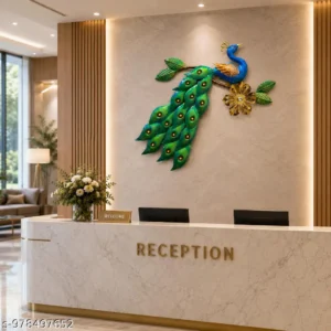 Luxury Bird Theme Metal Wall Decor Showpiece