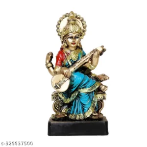 Goddess Saraswati Idol With Veena For Home Temple Maa Saraswati Murti Statue Saraswati Mata Showpiece For Mandir Pooja Room Study Table Office Home Decor Perfect Gift For Vasant Panchami Diwali Navratri Housewarming Spiritual Decor Antique Finish 8 Inch