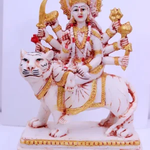 Goddess Durga Idol For Home Mandir Pooja Maa Durga Murti Navratri Durga Mata Decorative Showpiece For Temple Living Room Office Ideal Gift For Navratri Durga Puja Diwali Housewarming Festivals 8 Inch