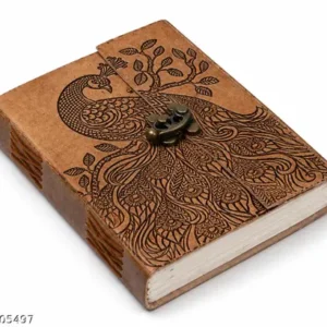 Peacock Embossed Antique Handmade Leather Bound Journal Gift For Men Women Daily Notebook Diary Writing Pad For Artist Sketchbook Travel Drawing Journal Plain Paper 7X5