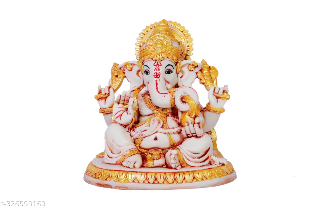 Lord Ganesha Idol Ganpati Bappa Murti For Home Temple Vinayak Statue Ganesh Ji Idol For Diwali Decor Housewarming Gift Office Mandir Spiritual Vastu Showpiece 8 Inch