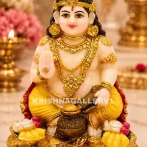 Polyresin Kuber Ji Murti Kuber Murti Statue Idol For Home Pooja Vastu Ggod Luck Dhan Ke Devta Money Health 6 Inch