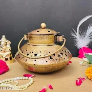 Handicrafts Metal Degchi Dhoop Dhani Tealight Holder Incase Holder Size 5 Inc