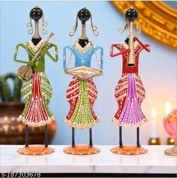 Lady Musicians Figurine Set Of Three