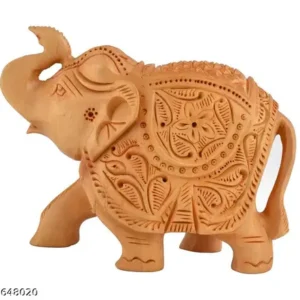 Wooden Elephant carving Trunk up 8 cm