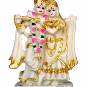Radha Krishna Idol With Flute Radha Krishna Murti For Home Temple Pooja Room Mandir Lord Krishna With Radha Statue Symbol Of Love Decorative Showpiece For Living Room Ideal Gift For Janmashtami Radhashtami Diwali Housewarming Wedding Anniversary Spiritual Gifting 8 Inch