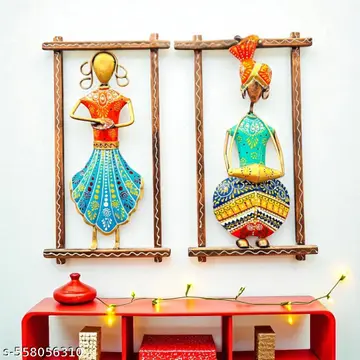 Decorative Wall Art In Rajasthani Theme Set Of 2 Frames