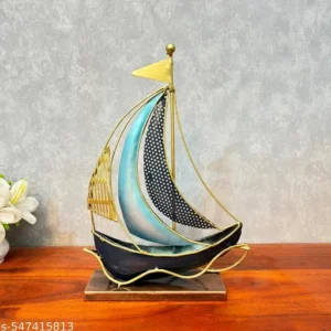 Stylish Iron Sailing Boat Table Decor Ocean Inspired Showpiece