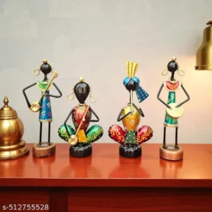 Stylish And Durable Handcrafted Miniature Rajasthani Musician Figurines 4X2X65 Inch Elevate Your Home Decor With Artistic Elegance