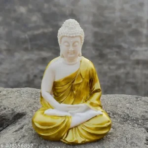 Meditation Buddha Murti for Home Decor Golden