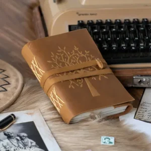 Vintage Leather Journal Diary Tree Embosse