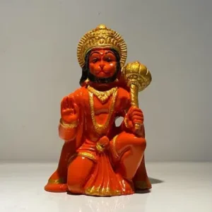 Polyresin Hanuman Ji Murti For Car Dashboard Hanuman Bala Ji Bajrangbali Murti Statue Idol For Home Pooja Gifted Piece Office Decor 3 Inches Small Size