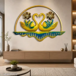 Large Handcrafted Metal Swan Wall Hanging Decorative Wall Art For Living Room Hall Bedroom Modern Home Decor