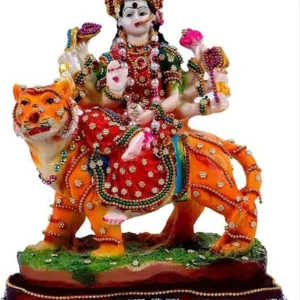 Goddess Durga Idol Statue Stone Finished Maa Durga Murti For Home Temple Pooja Room Mandir Decor Durga Mata Idol For Navratri Durga Puja Vastu Spiritual Worship Decorative Durga Idol For Home Office Gift For Diwali Housewarming Festivals 8 Inch
