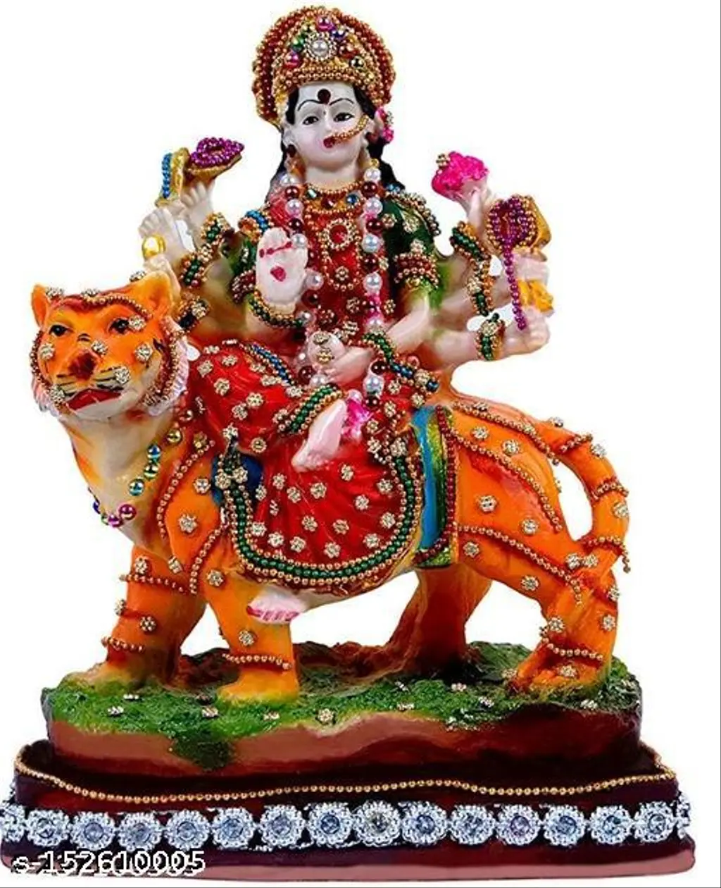 Goddess Durga Idol Statue Stone Finished Maa Durga Murti For Home Temple Pooja Room Mandir Decor Durga Mata Idol For Navratri Durga Puja Vastu Spiritual Worship Decorative Durga Idol For Home Office Gift For Diwali Housewarming Festivals 8 Inch