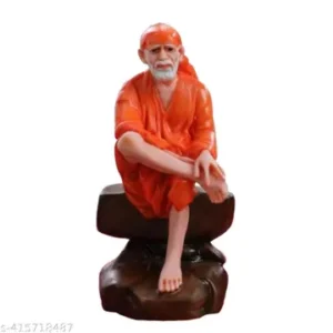 Polyresin Antique Sai Baba Murti Statue Idol Shirdi Sai Bab For Car Dashboard Home Pooja Office Decor Small Size Idol 35 Inches