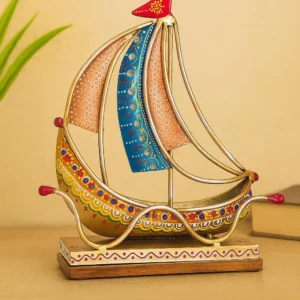 Metal Ship Boat Naav Showpiece Figurine For Home Decor Tabletop Living Room Desktop Side Corner Decoration Traditional Metal Decorative Showpiece For Home Office